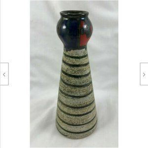 Alfoldi Majolika Handpainted 8.25" Ceramic Bud Vase Made in Hungary Lighthouse